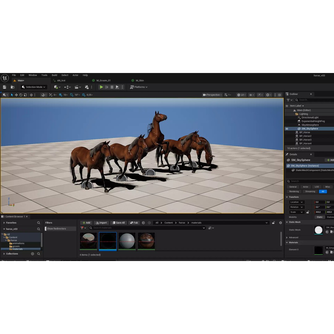 Brown Horse 3D Model – Game-Ready Rigged Asset, Blender & FBX - View 15