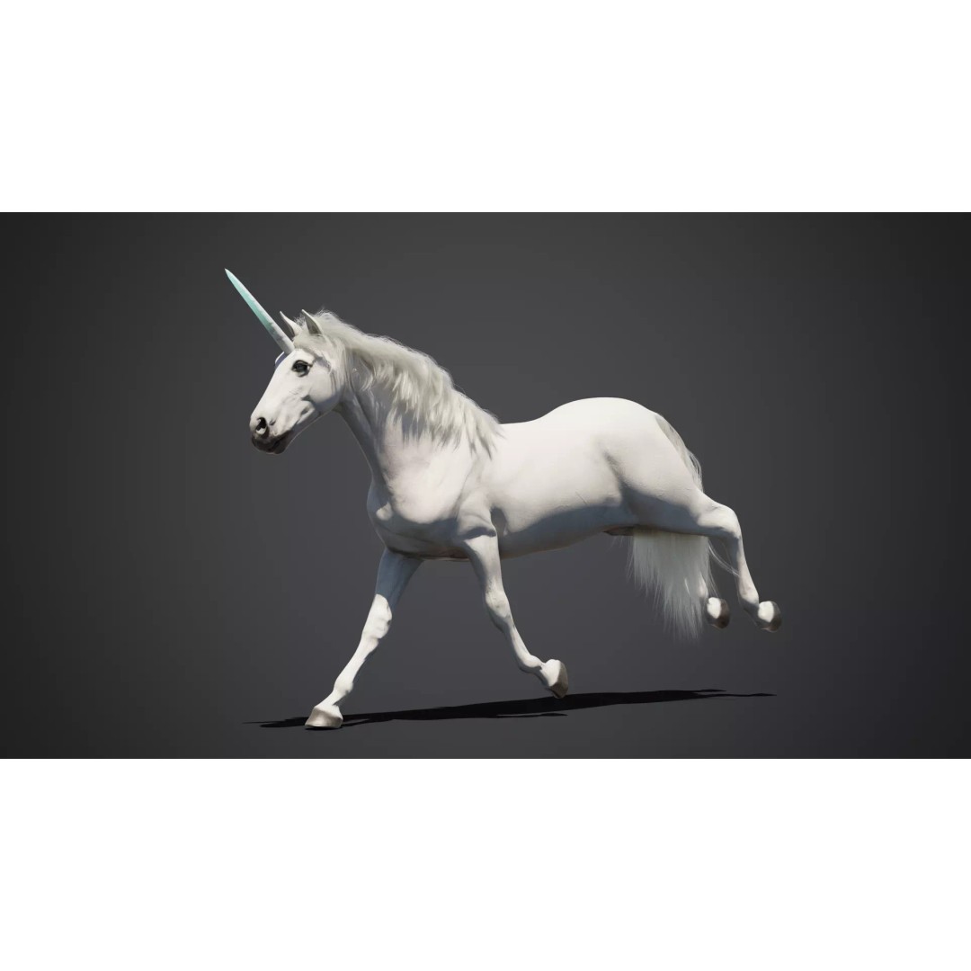 Unicorn 3D Model – Animated Rigged Character with PBR Textures - View 5