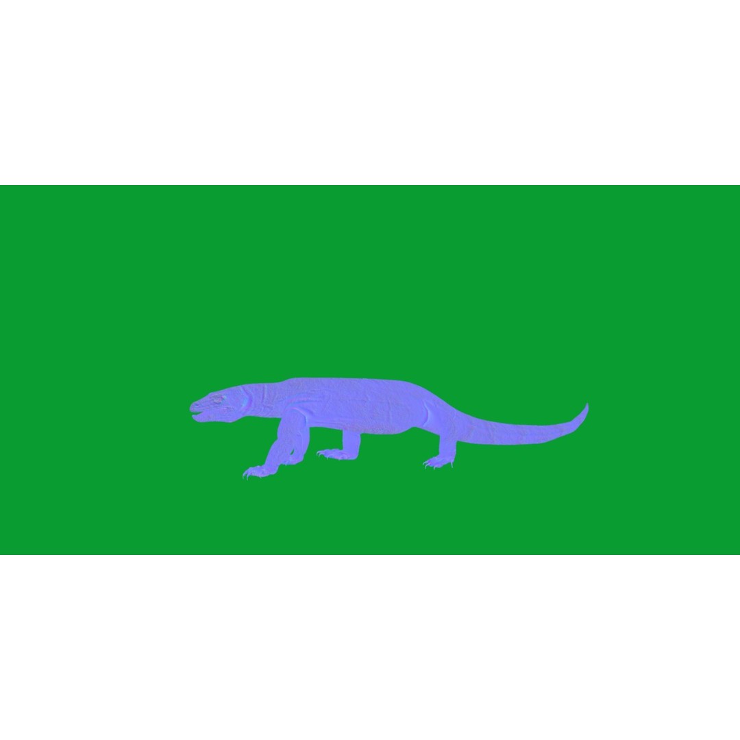 Komodo Dragon 3D Model – Low Poly Game Ready, FBX, Blender - View 11