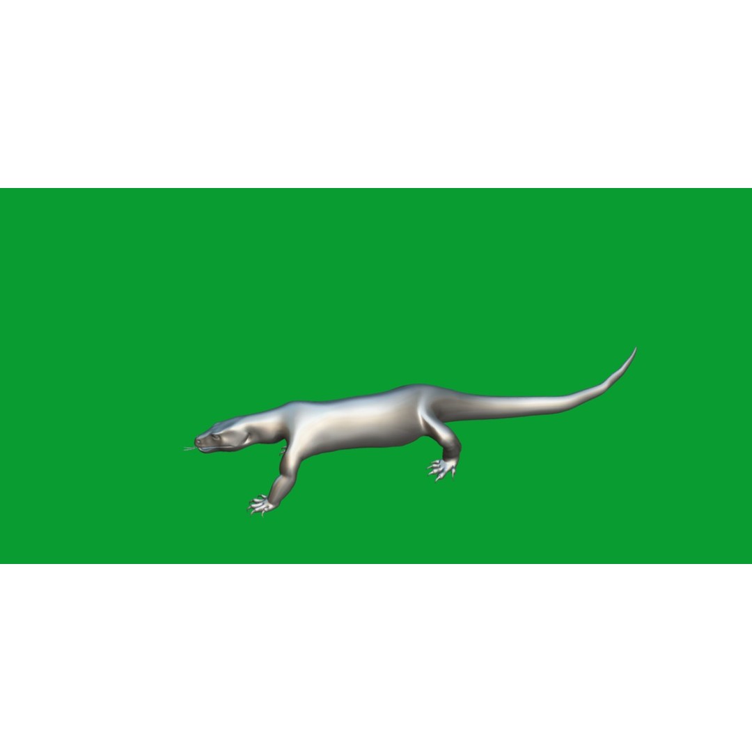 Komodo Dragon 3D Model – Low Poly Game Ready, FBX, Blender - View 16