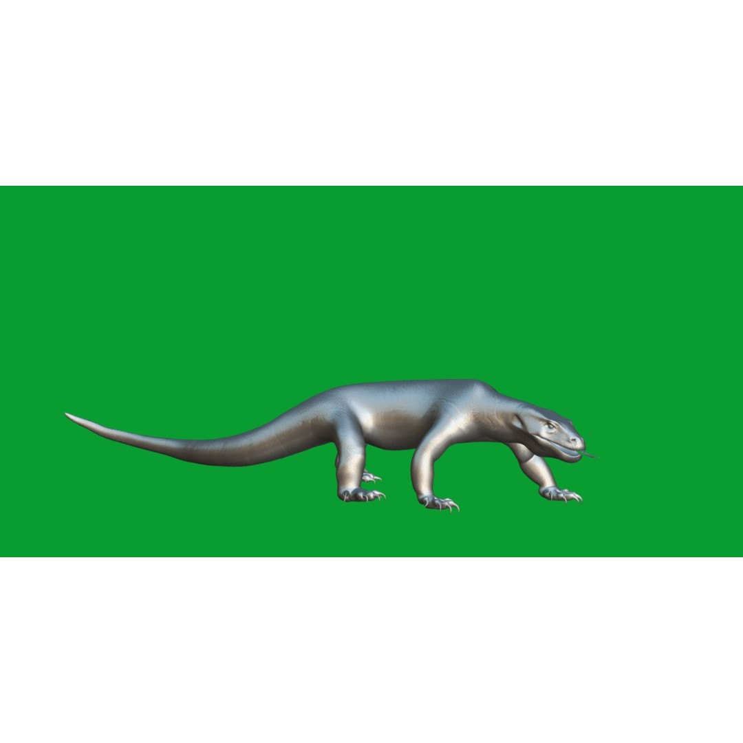 Komodo Dragon 3D Model – Low Poly Game Ready, FBX, Blender - View 17