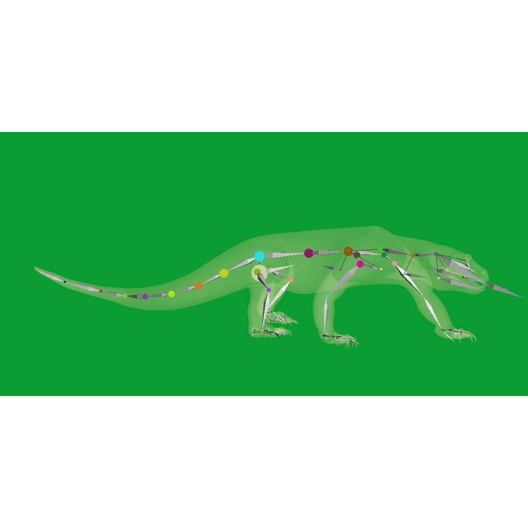 Komodo Dragon 3D Model – Low Poly Game Ready, FBX, Blender - View 35
