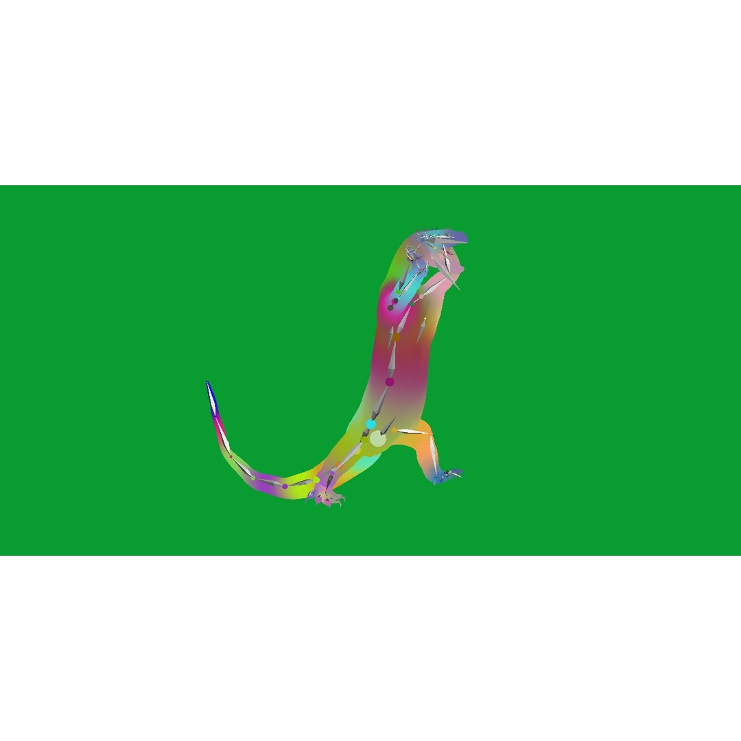 Komodo Dragon 3D Model – Low Poly Game Ready, FBX, Blender - View 5