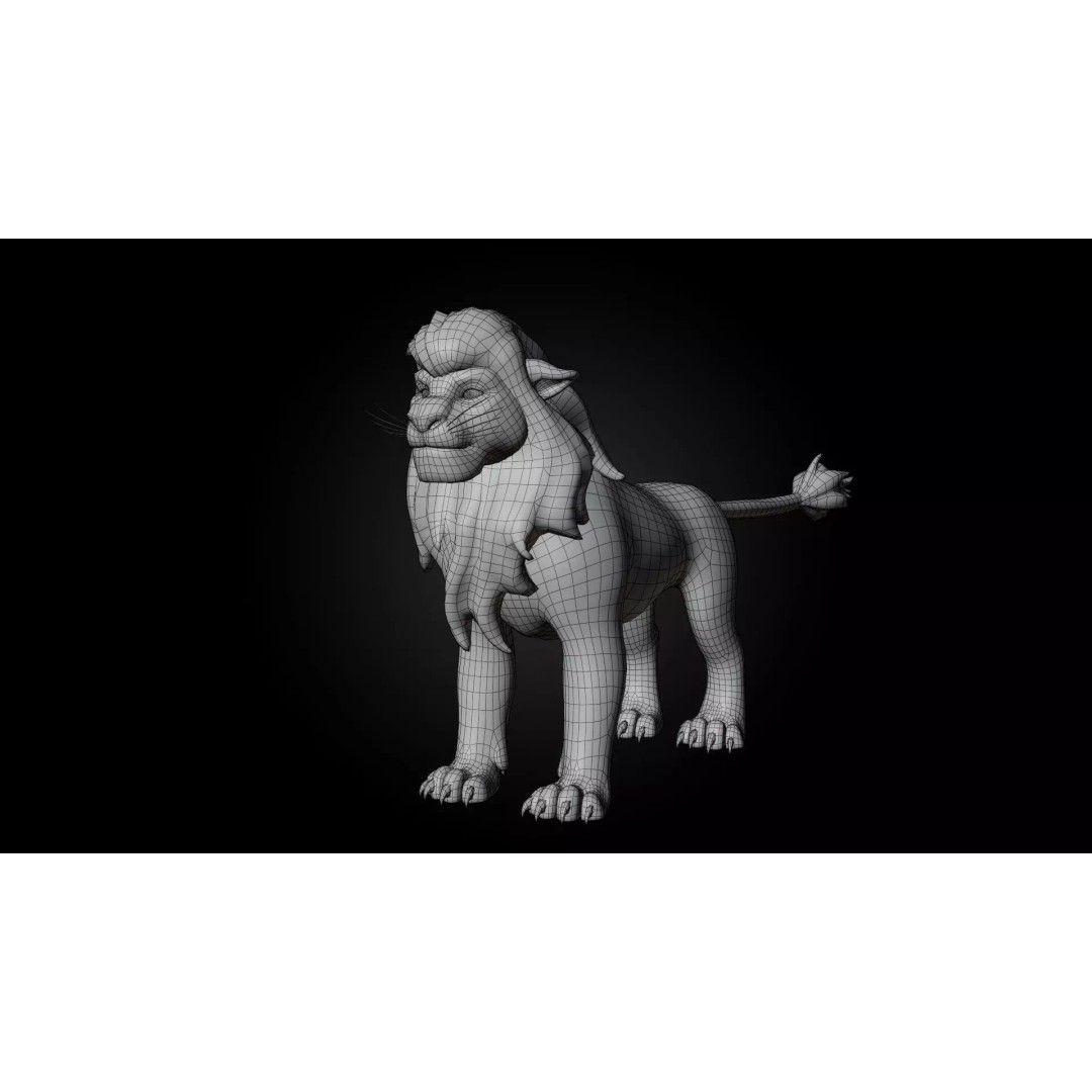 Lion Pride Pack 3D Model – Stylized Rigged Characters, FBX - View 10