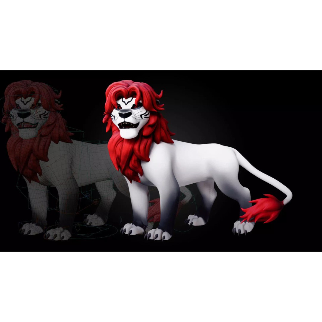 Lion Pride Pack 3D Model – Stylized Rigged Characters, FBX - View 13