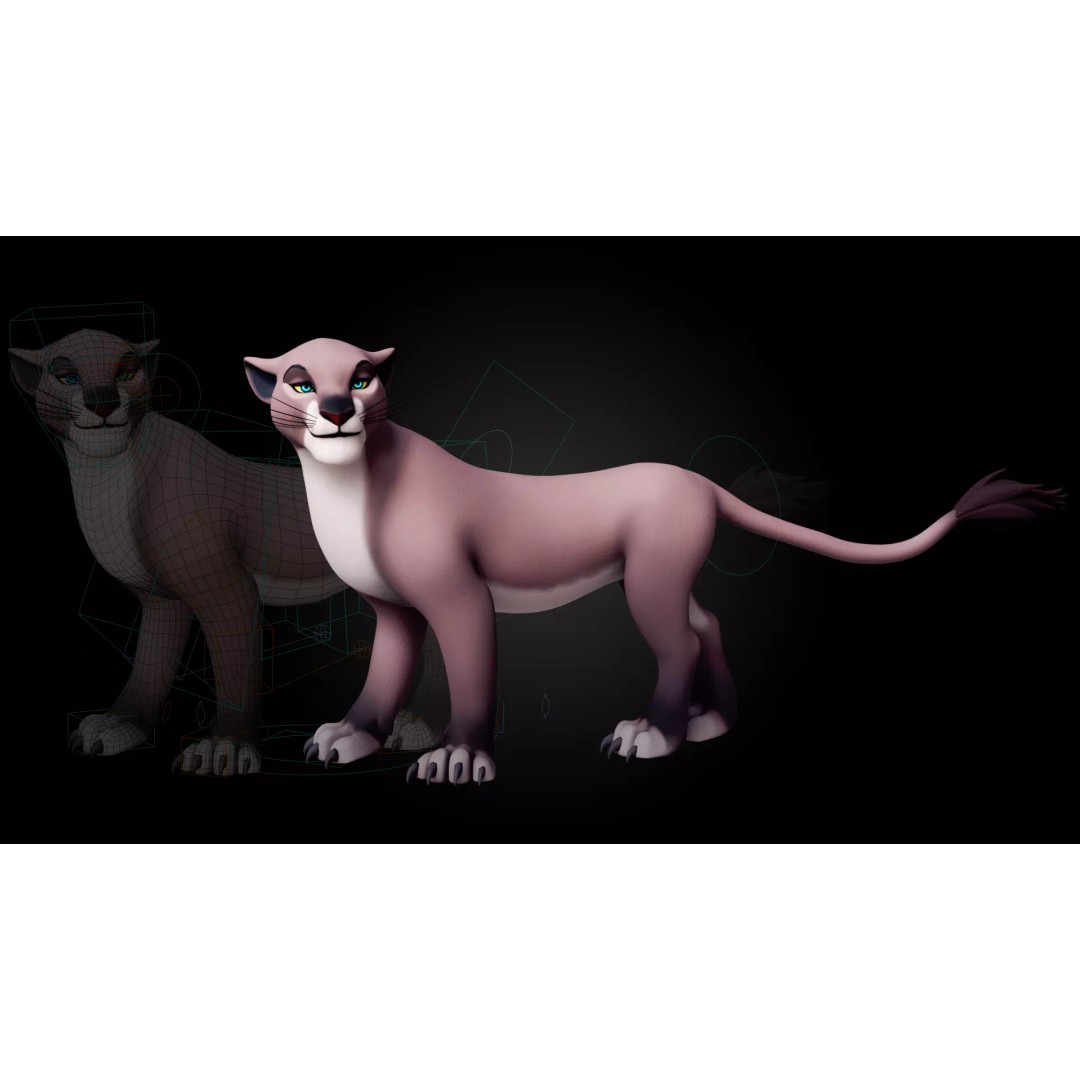 Lion Pride Pack 3D Model – Stylized Rigged Characters, FBX - View 15