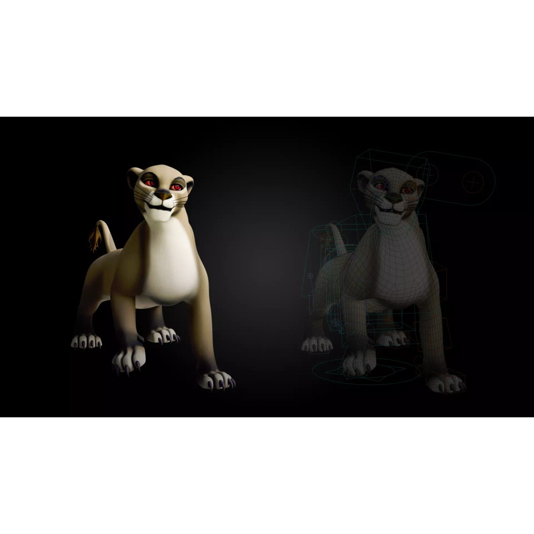 Lion Pride Pack 3D Model – Stylized Rigged Characters, FBX - View 17