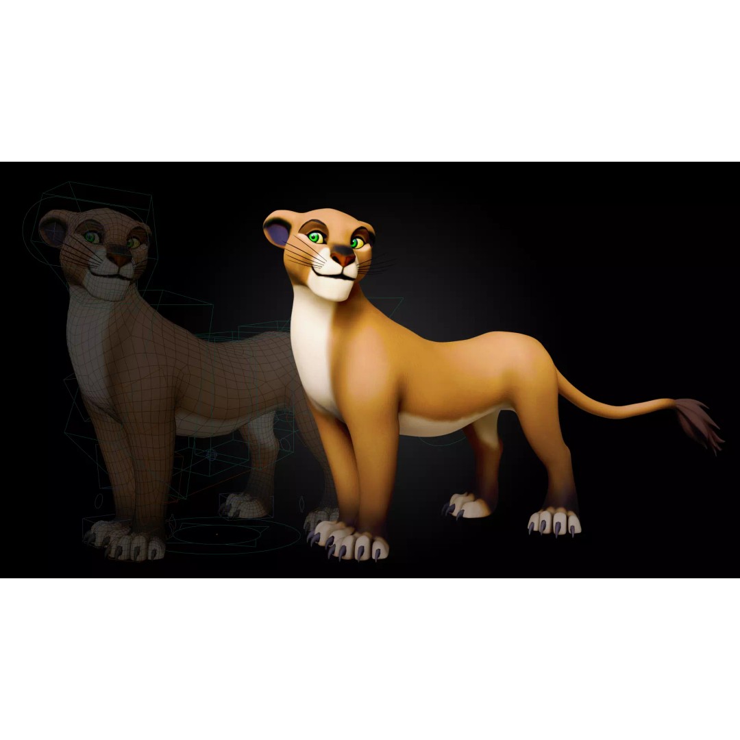 Lion Pride Pack 3D Model – Stylized Rigged Characters, FBX - View 19