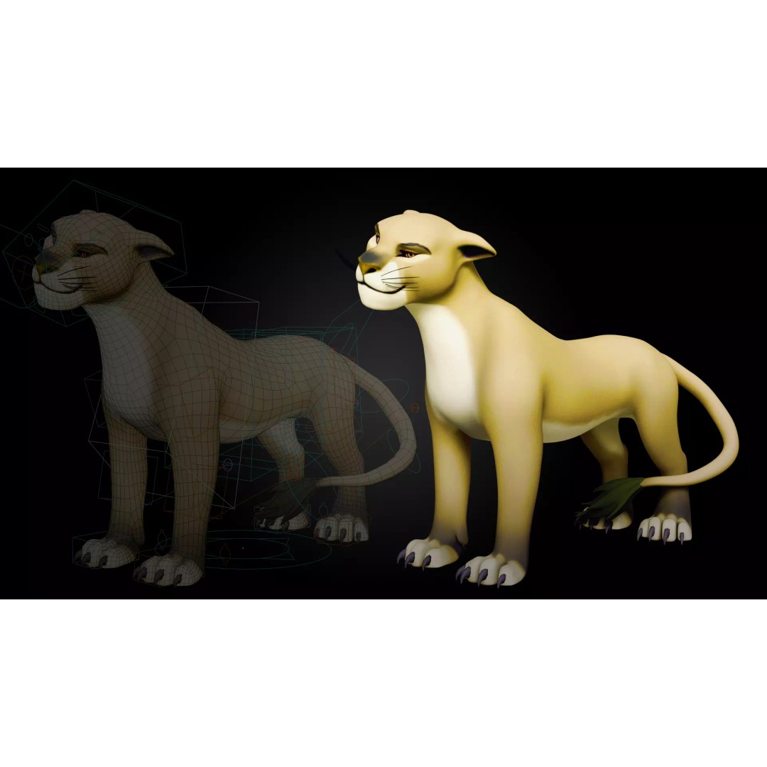 Lion Pride Pack 3D Model – Stylized Rigged Characters, FBX - View 23