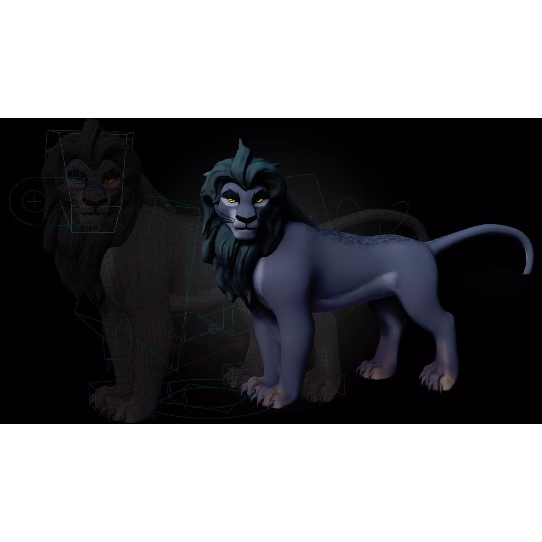 Lion Pride Pack 3D Model – Stylized Rigged Characters, FBX - View 7