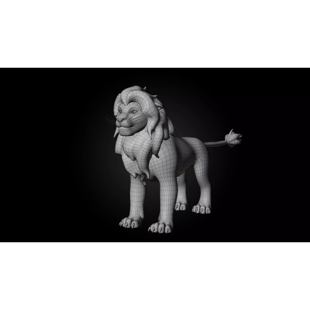 Lion Pride Pack 3D Model – Stylized Rigged Characters, FBX - View 8