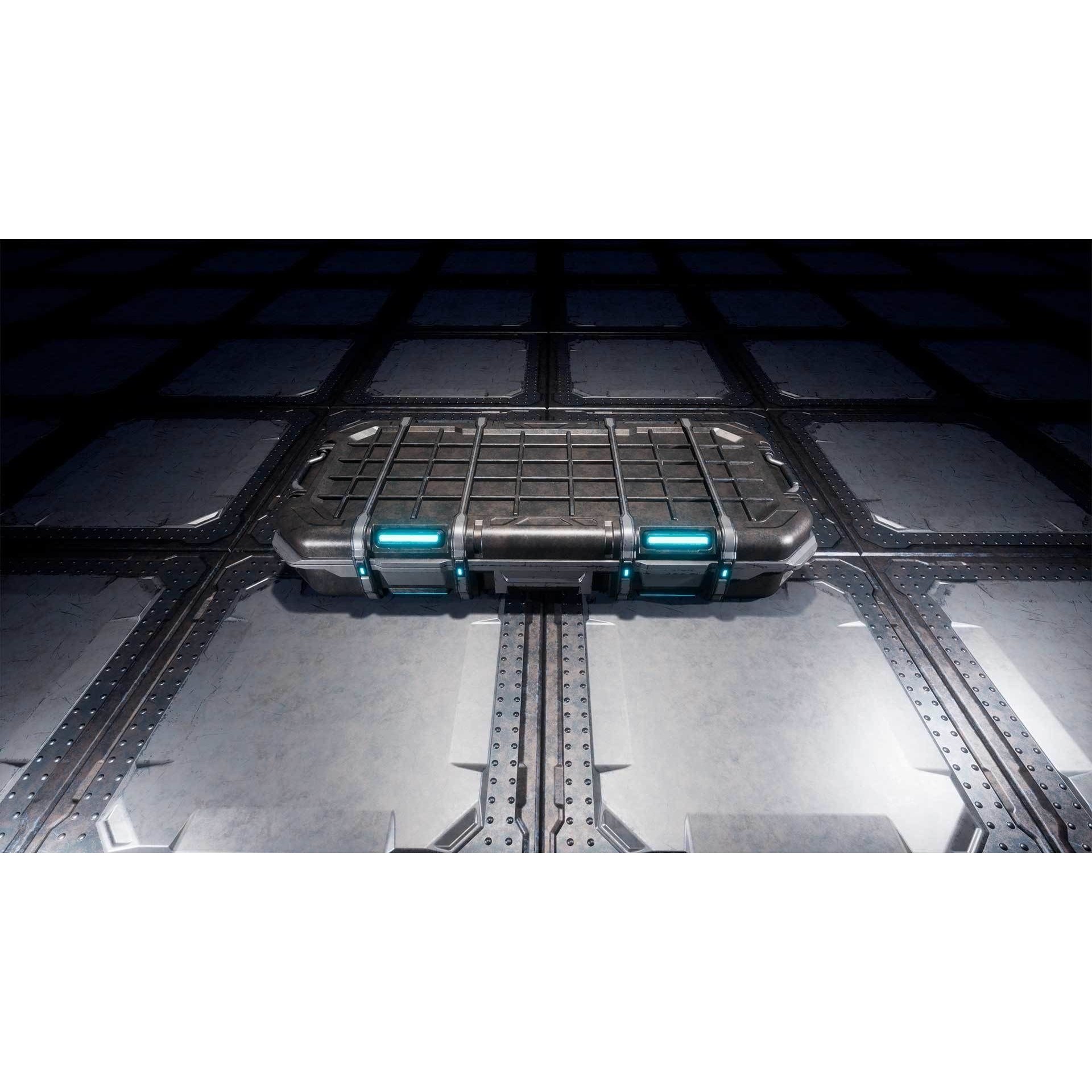 Sci-fi Cargo Container - Low-Poly Game-Ready 3D Model - View 12