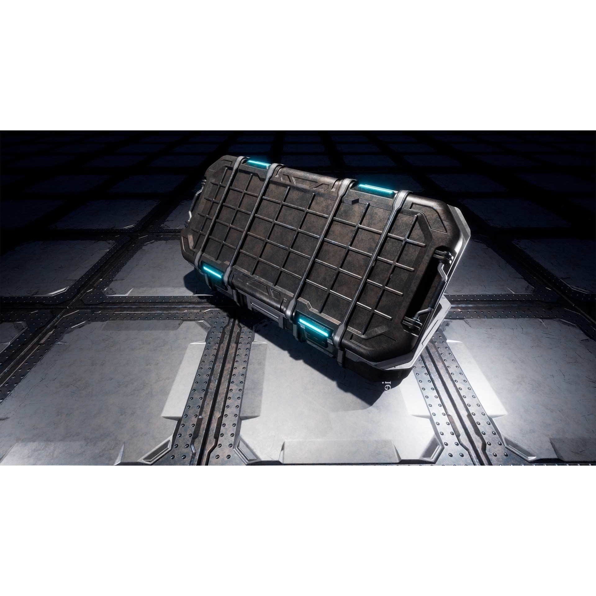 Sci-fi Cargo Container - Low-Poly Game-Ready 3D Model - View 15