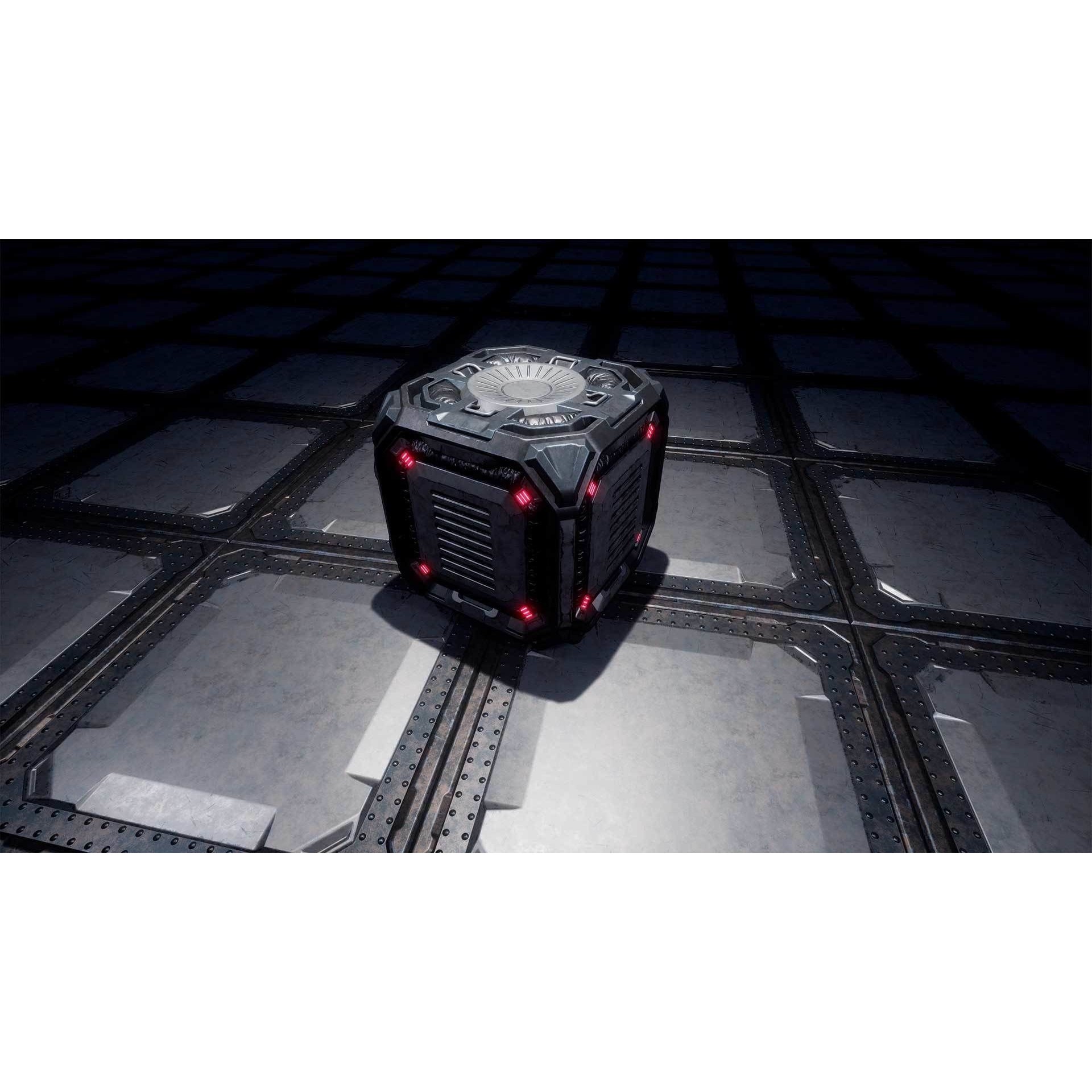 Sci-fi Cargo Container - Low-Poly Game-Ready 3D Model - View 3