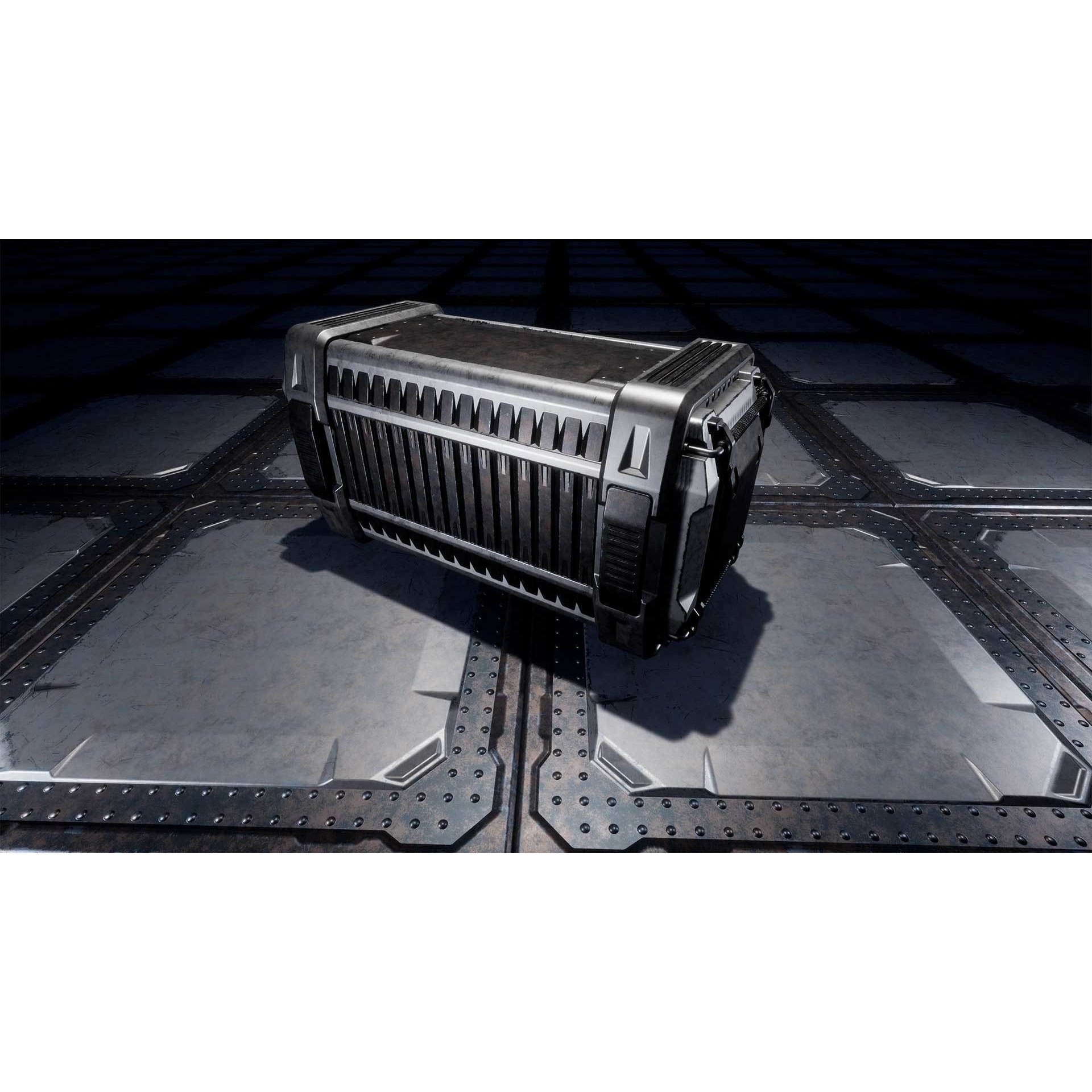 Sci-fi Cargo Container - Low-Poly Game-Ready 3D Model - View 4