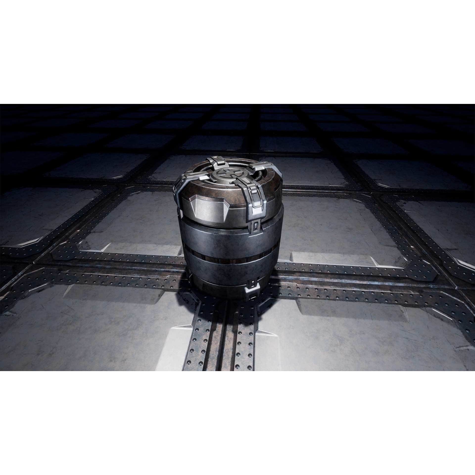 Sci-fi Cargo Container - Low-Poly Game-Ready 3D Model - View 6