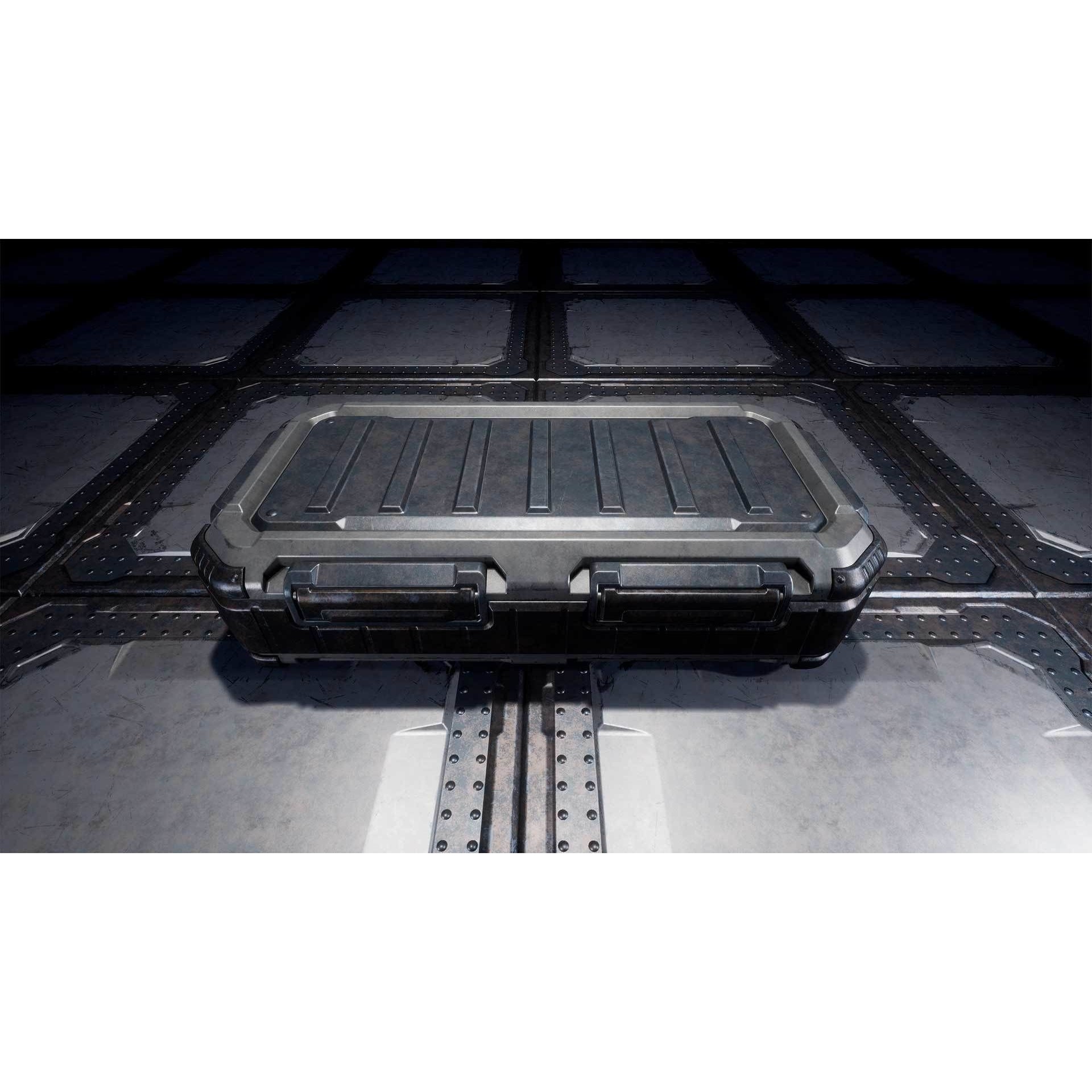 Sci-fi Cargo Container - Low-Poly Game-Ready 3D Model - View 9