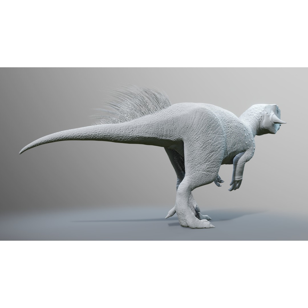 Psittacosaurus 3D Model – Low Poly Rigged Dinosaur with PBR Textures - View 15
