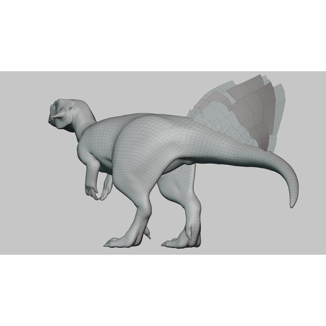 Psittacosaurus 3D Model – Low Poly Rigged Dinosaur with PBR Textures - View 18