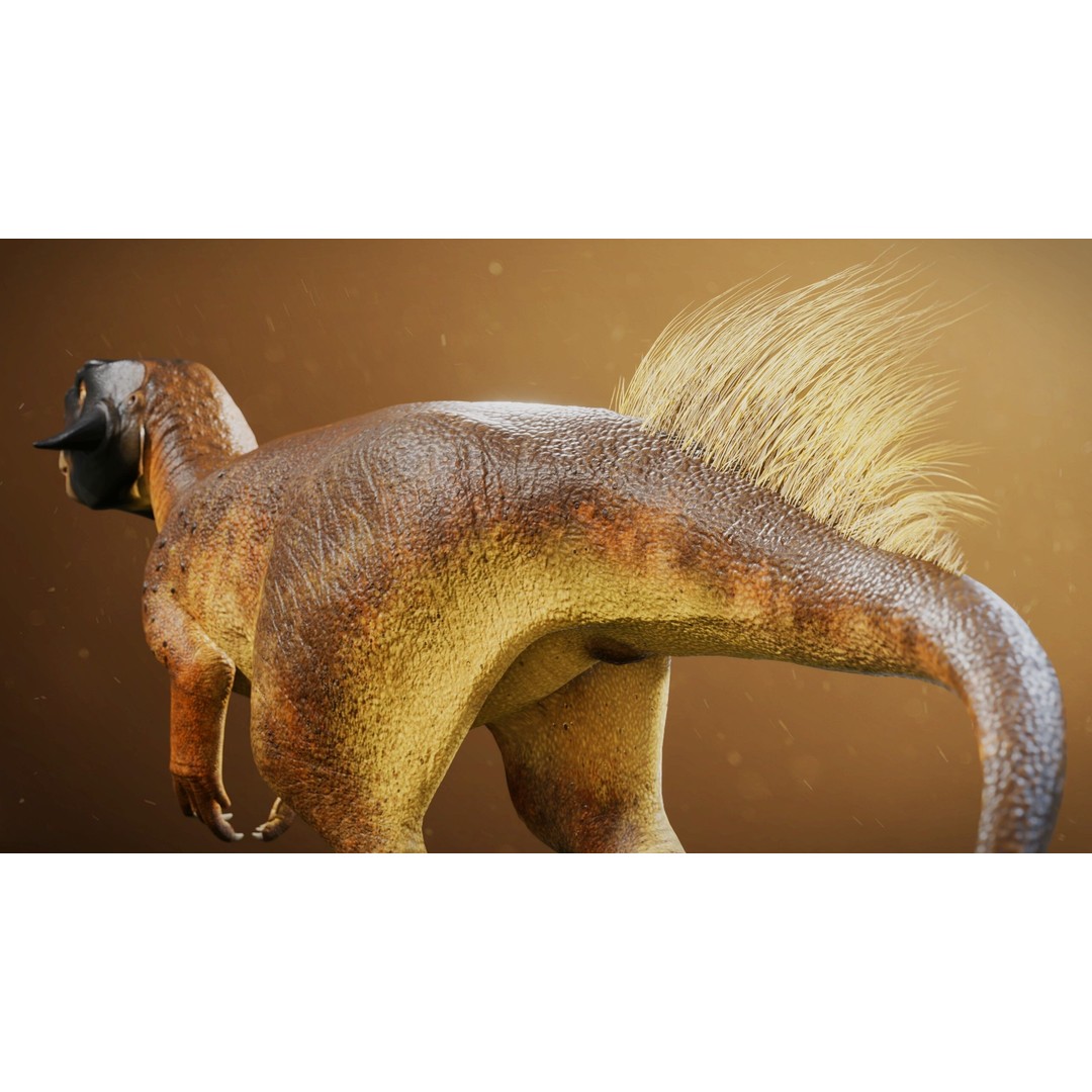 Psittacosaurus 3D Model – Low Poly Rigged Dinosaur with PBR Textures - View 4