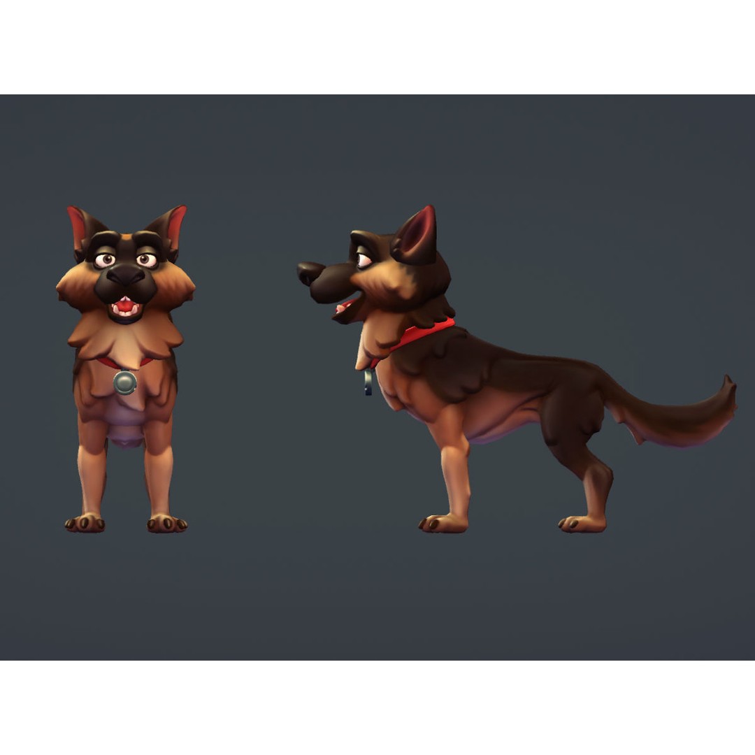 Cartoon Dogs 3D Model – Low Poly Animated Game Asset, FBX - View 12