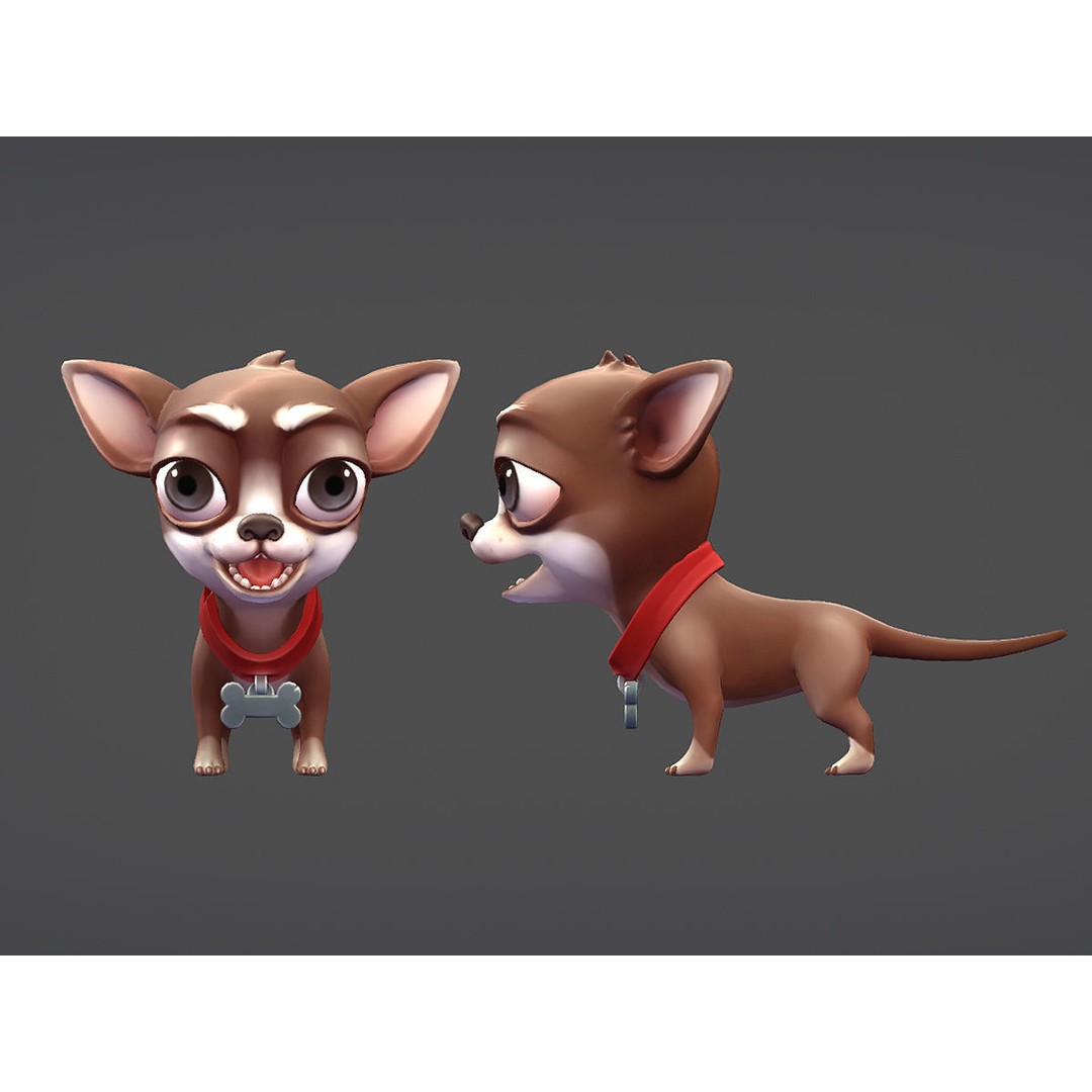 Cartoon Dogs 3D Model – Low Poly Animated Game Asset, FBX - View 15