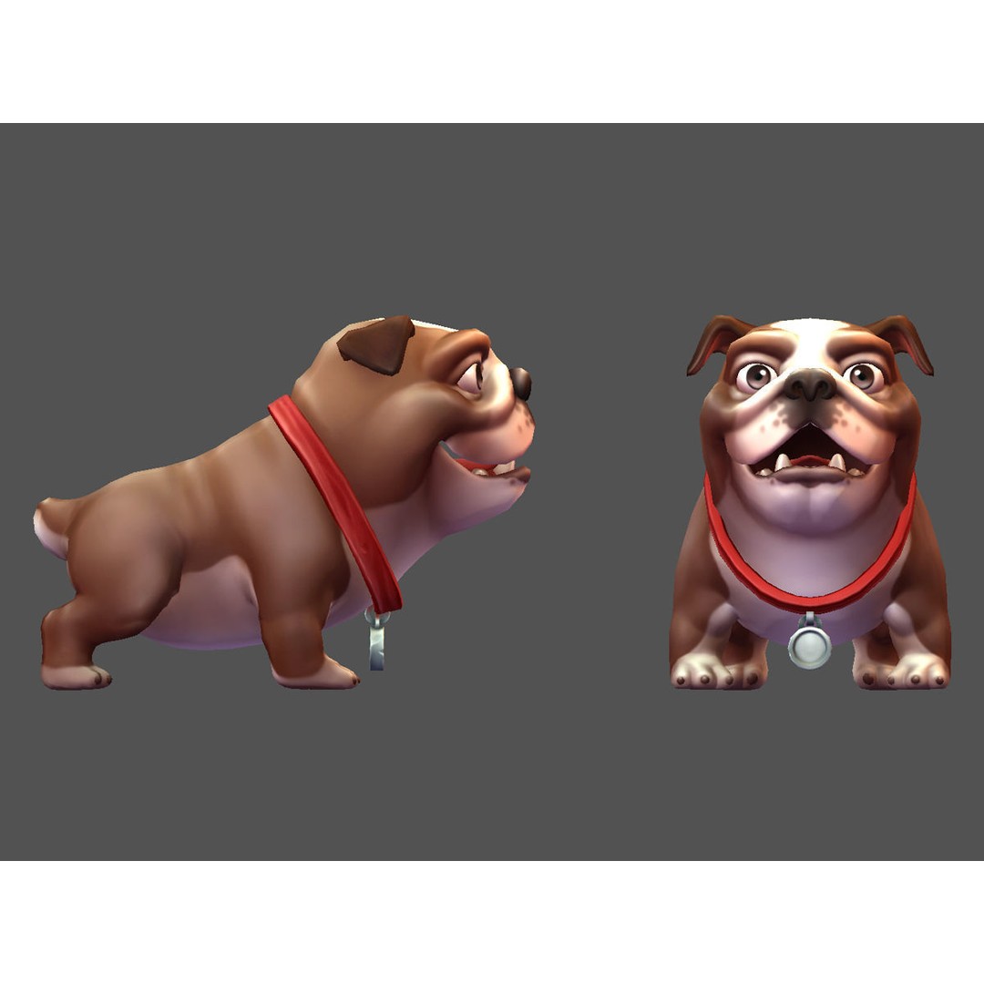 Cartoon Dogs 3D Model – Low Poly Animated Game Asset, FBX - View 6
