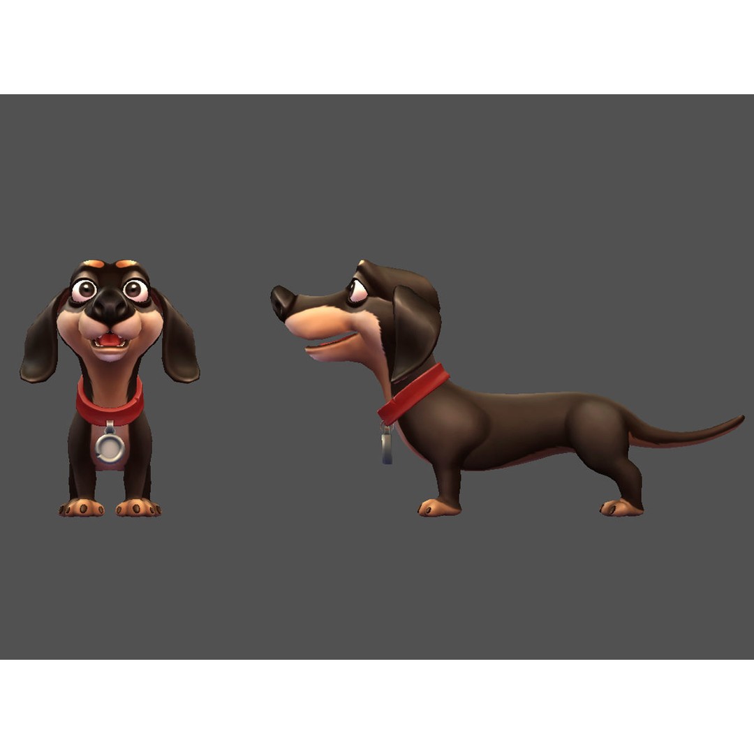 Cartoon Dogs 3D Model – Low Poly Animated Game Asset, FBX - View 9