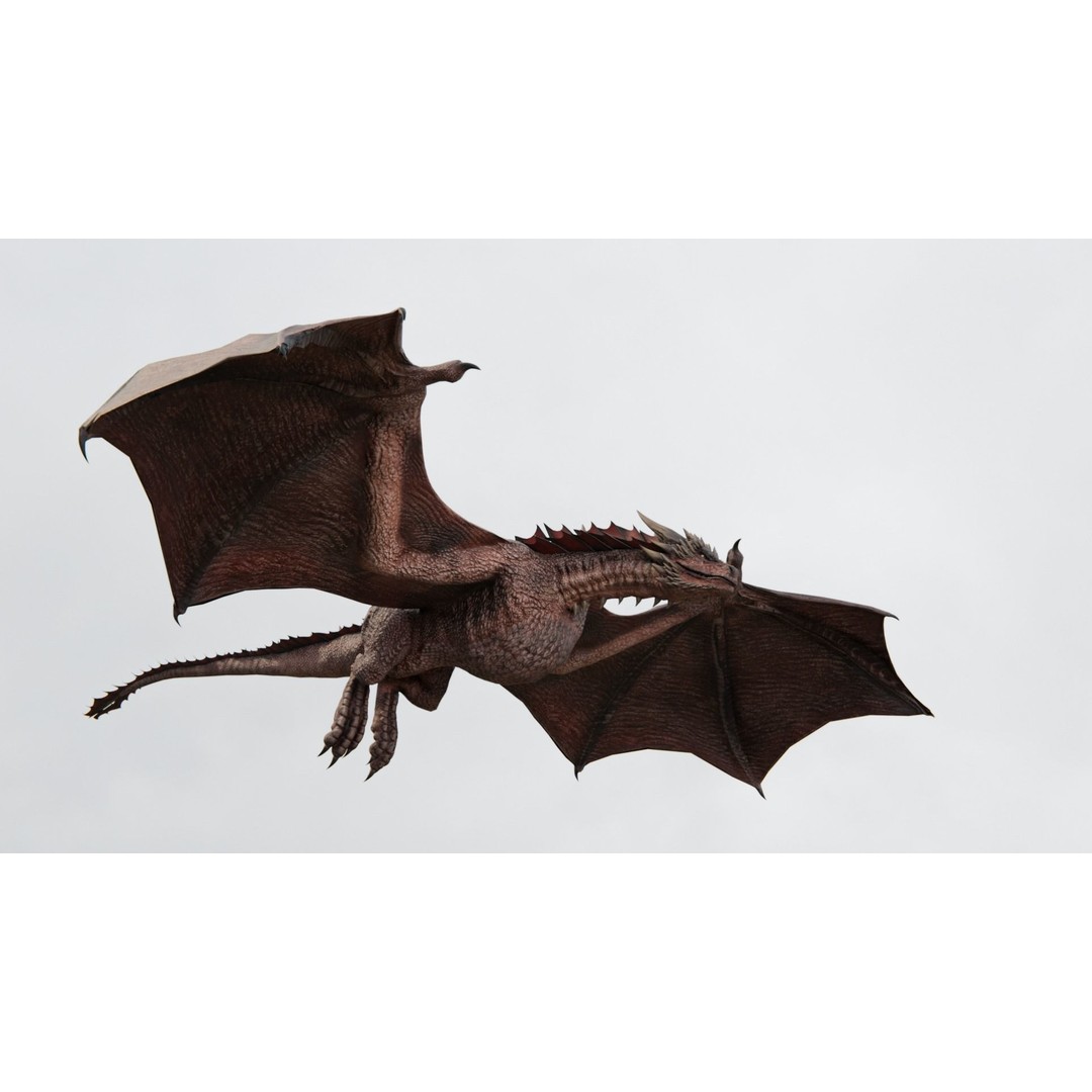 Wyvern Dragon 3D Model – Low Poly Rigged Creature with Animations - View 18