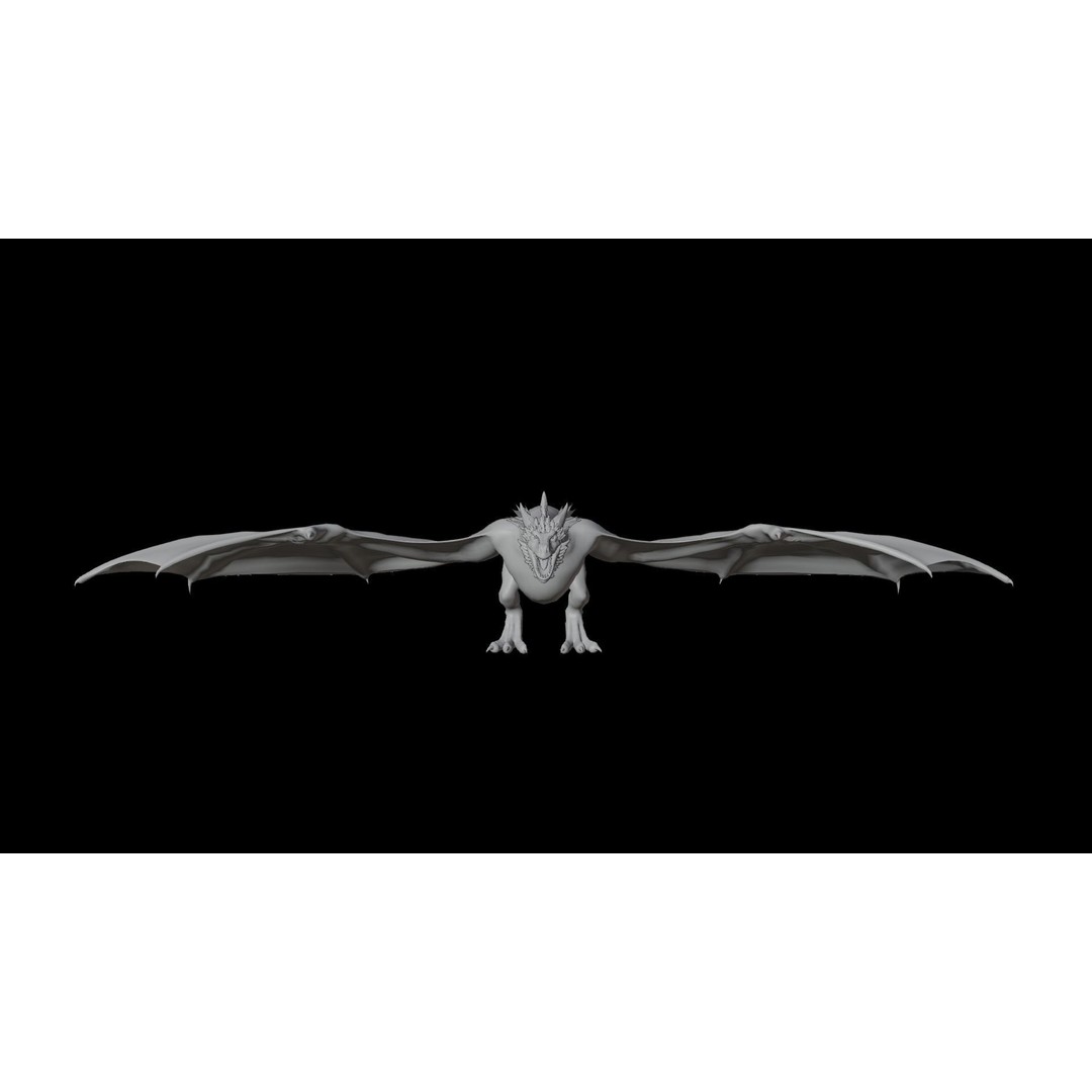 Wyvern Dragon 3D Model – Low Poly Rigged Creature with Animations - View 25