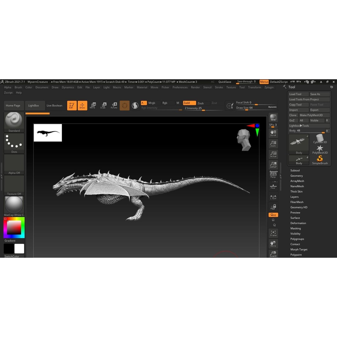 Wyvern Dragon 3D Model – Low Poly Rigged Creature with Animations - View 27