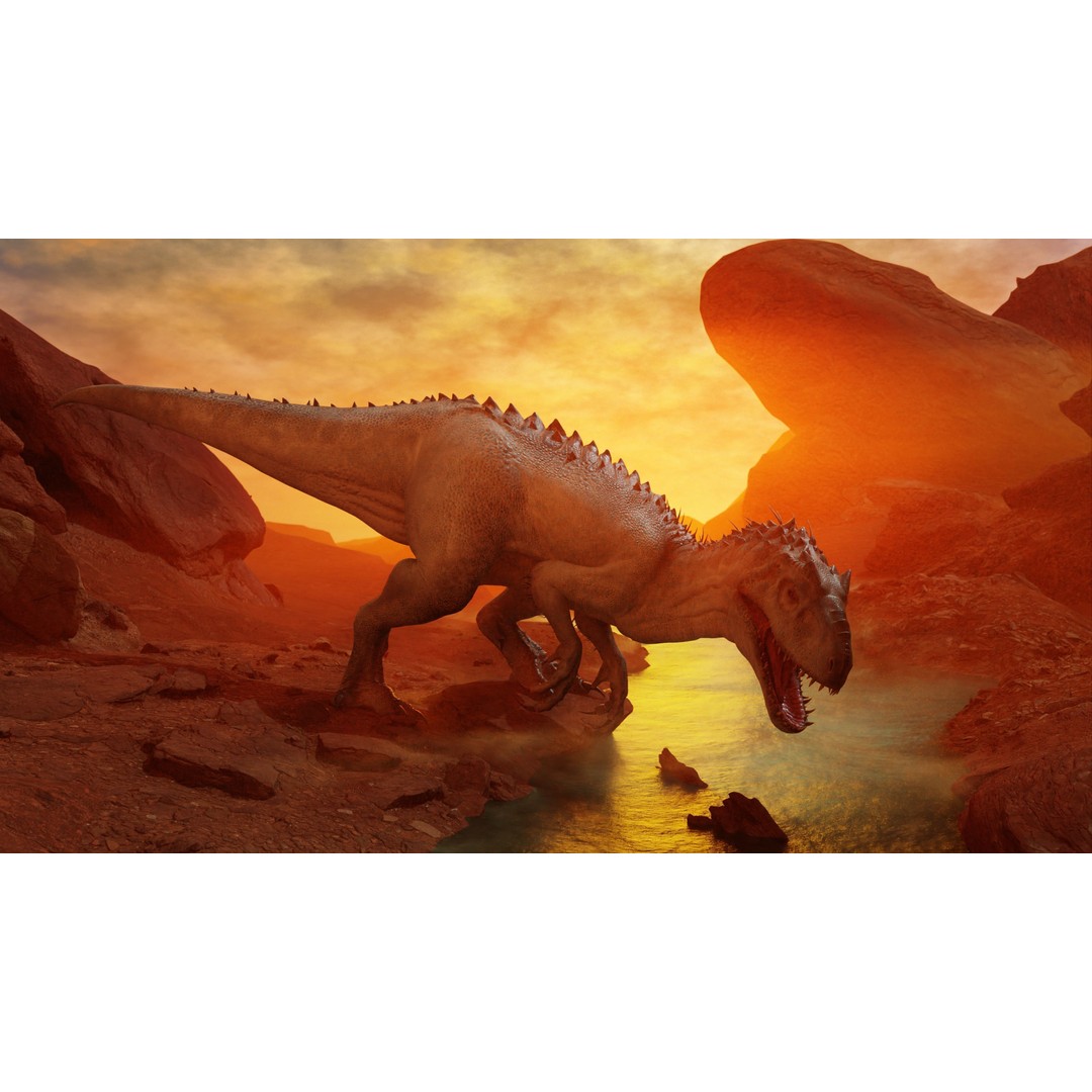 Indominus Rex 3D Model – Low Poly Rigged Dinosaur for Blender - View 11