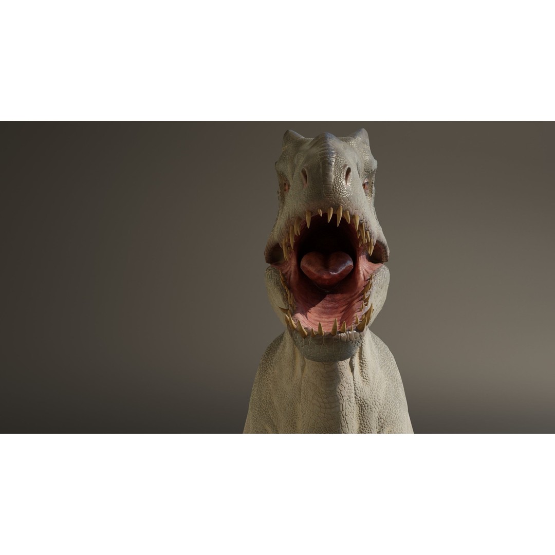 Indominus Rex 3D Model – Low Poly Rigged Dinosaur for Blender - View 18