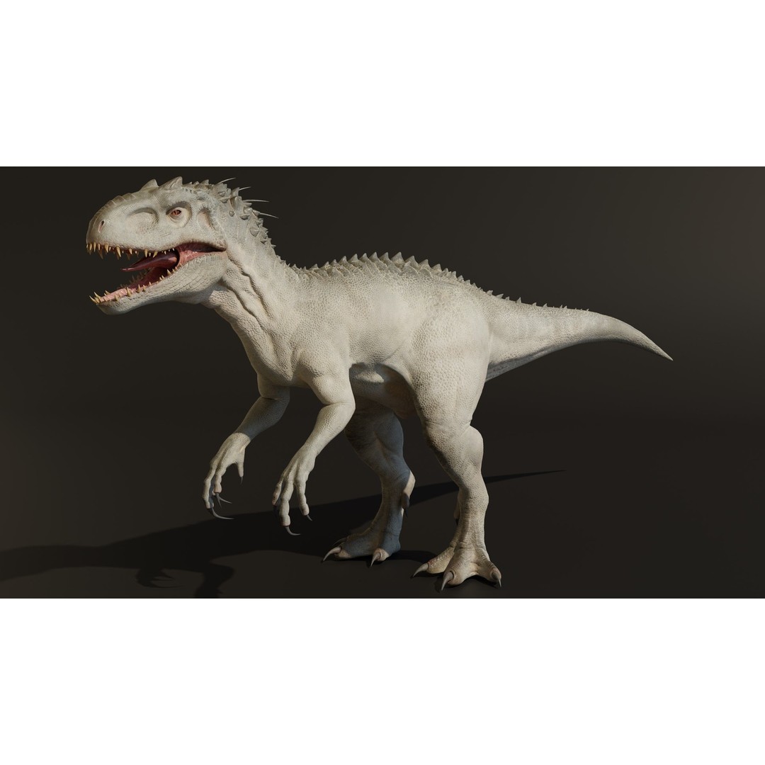 Indominus Rex 3D Model – Low Poly Rigged Dinosaur for Blender - View 19