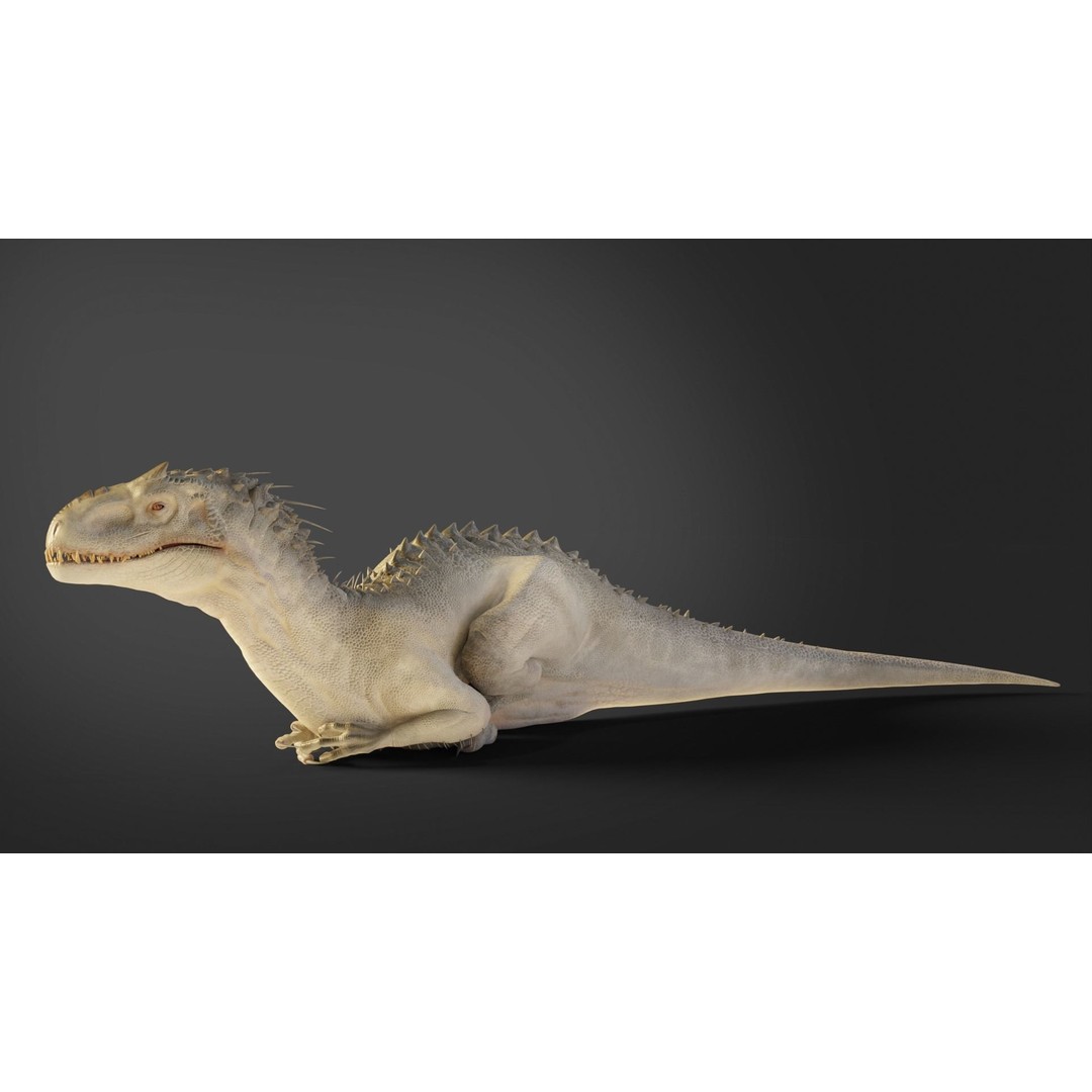 Indominus Rex 3D Model – Low Poly Rigged Dinosaur for Blender - View 20