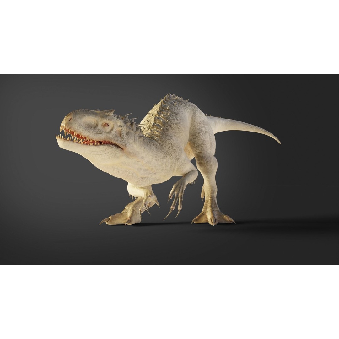 Indominus Rex 3D Model – Low Poly Rigged Dinosaur for Blender - View 21