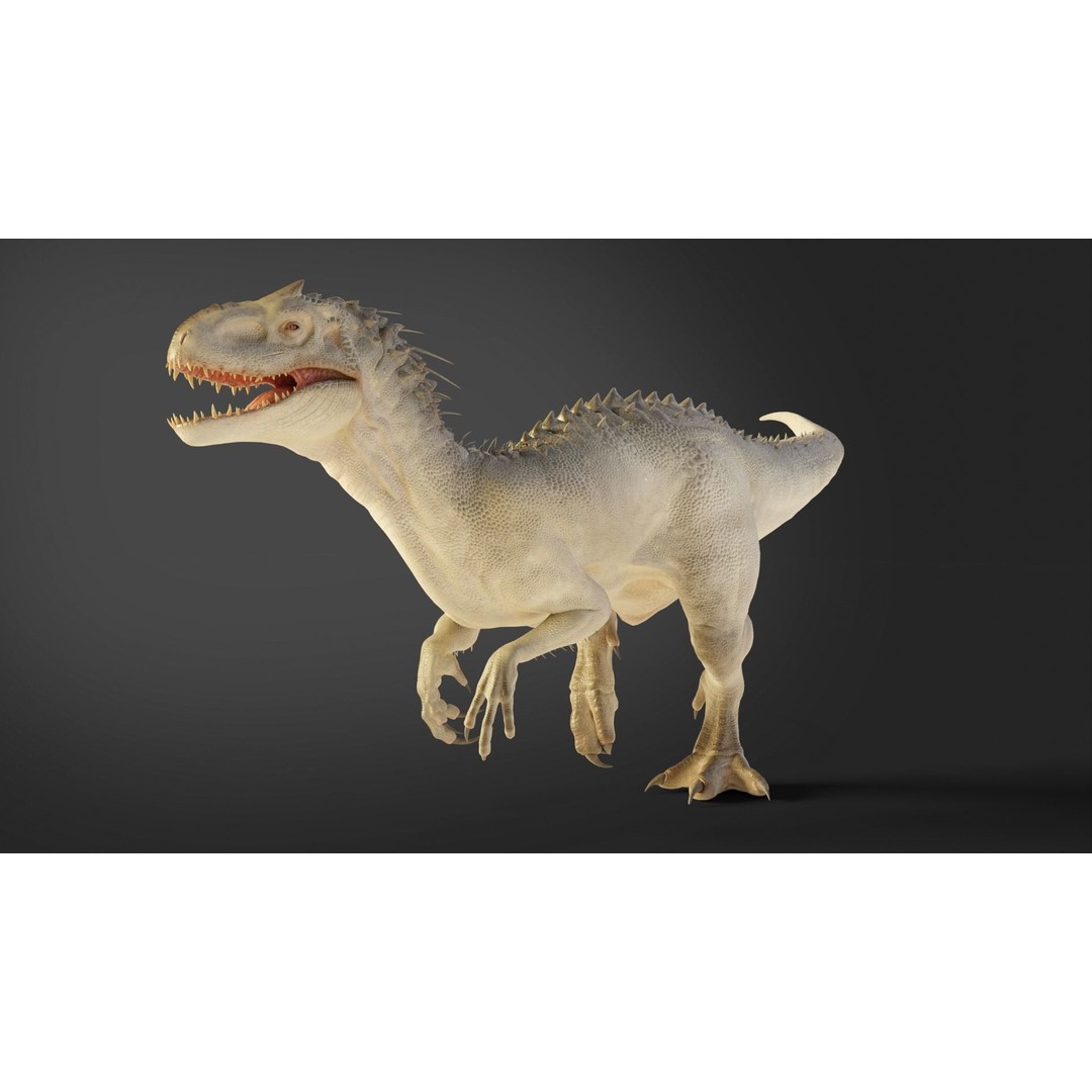 Indominus Rex 3D Model – Low Poly Rigged Dinosaur for Blender - View 23