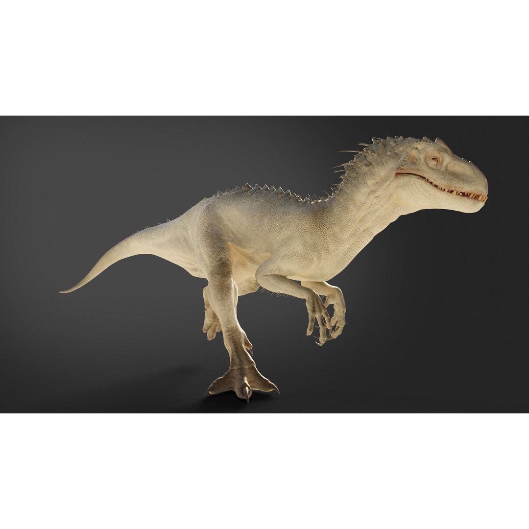 Indominus Rex 3D Model – Low Poly Rigged Dinosaur for Blender - View 24