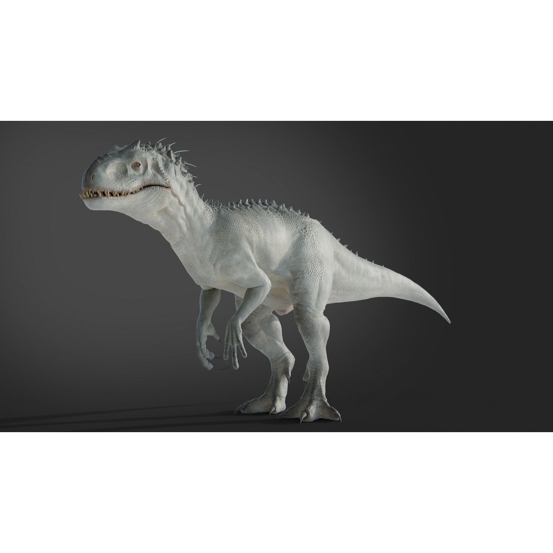 Indominus Rex 3D Model – Low Poly Rigged Dinosaur for Blender - View 5