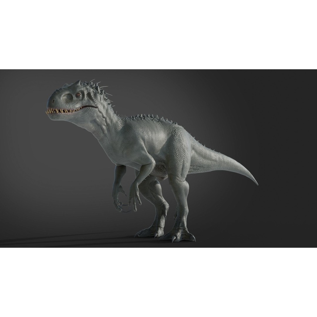 Indominus Rex 3D Model – Low Poly Rigged Dinosaur for Blender - View 7