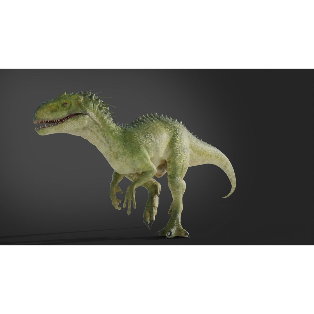 Indominus Rex 3D Model – Low Poly Rigged Dinosaur for Blender - View 9