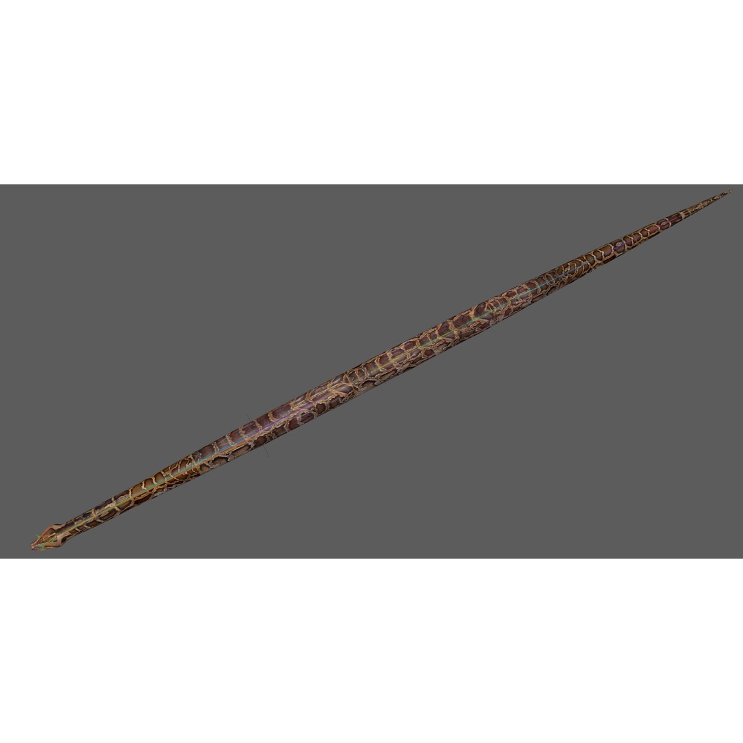 Burmese Python 3D Model – Rigged PBR Asset, Blender, FBX, OBJ - View 20