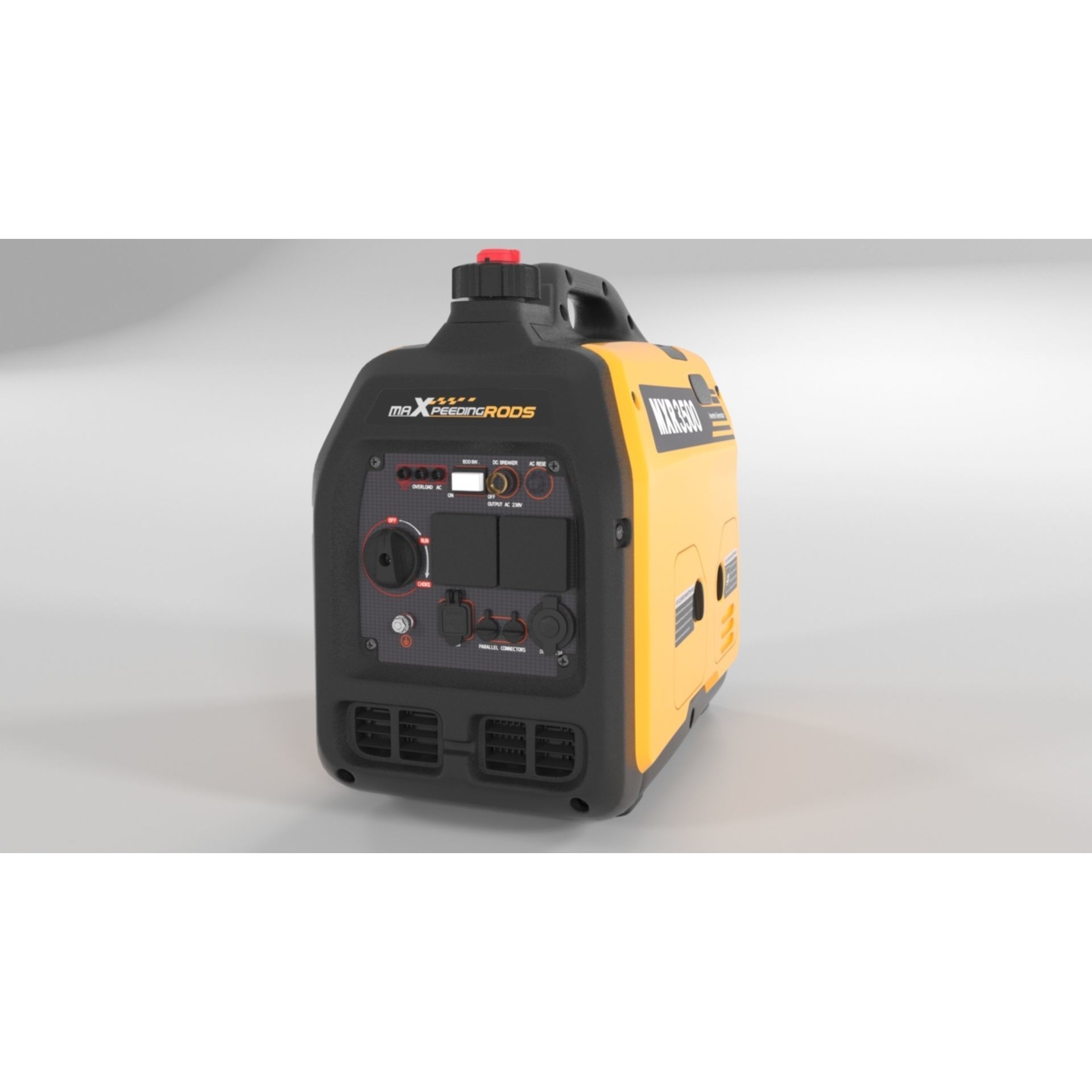 maXpeedingrods Portable Inverter Generator - Low-Poly Game-Ready 3D Model - View 7