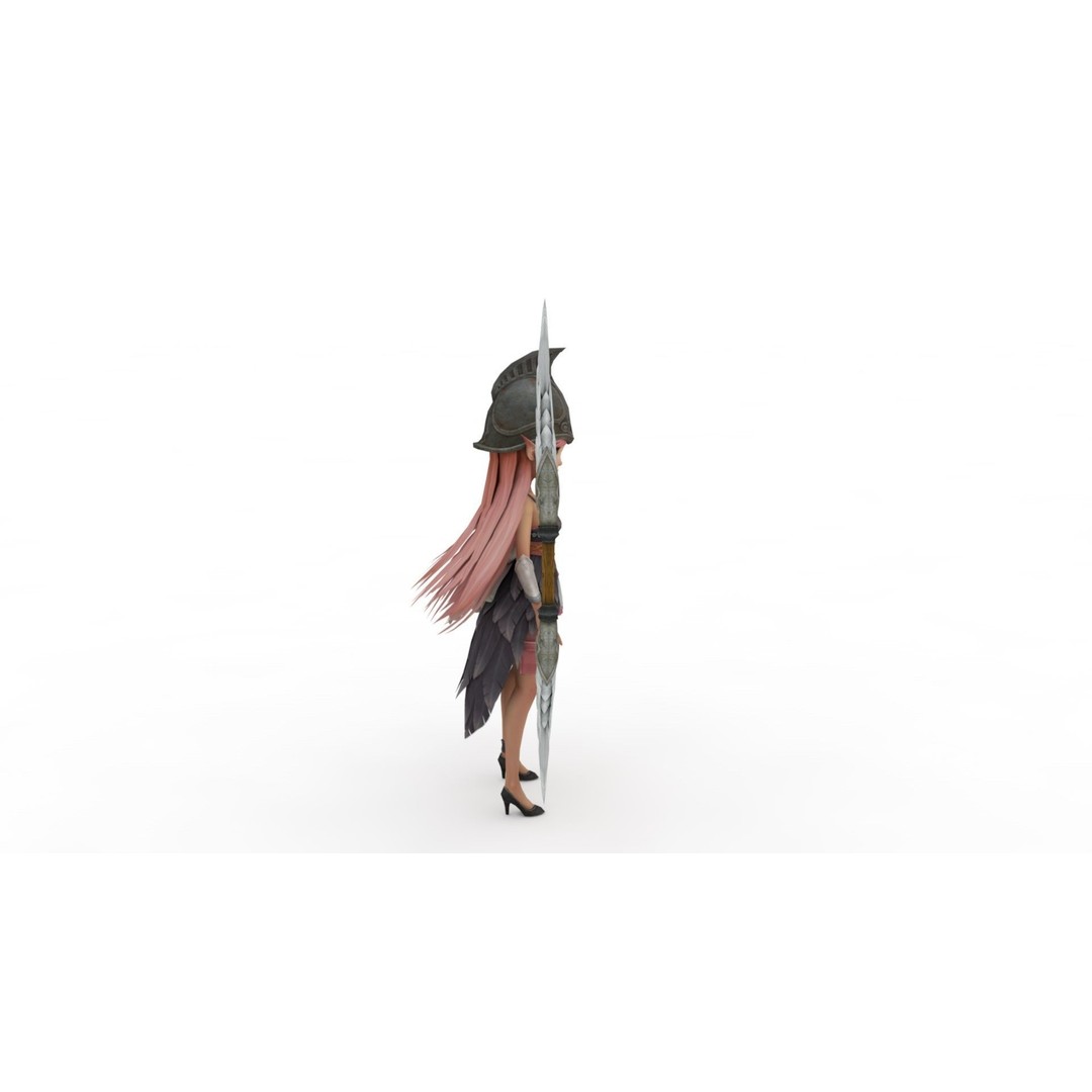 Cartoon Girl 3D Model – High Quality Rigged Character, FBX - View 7