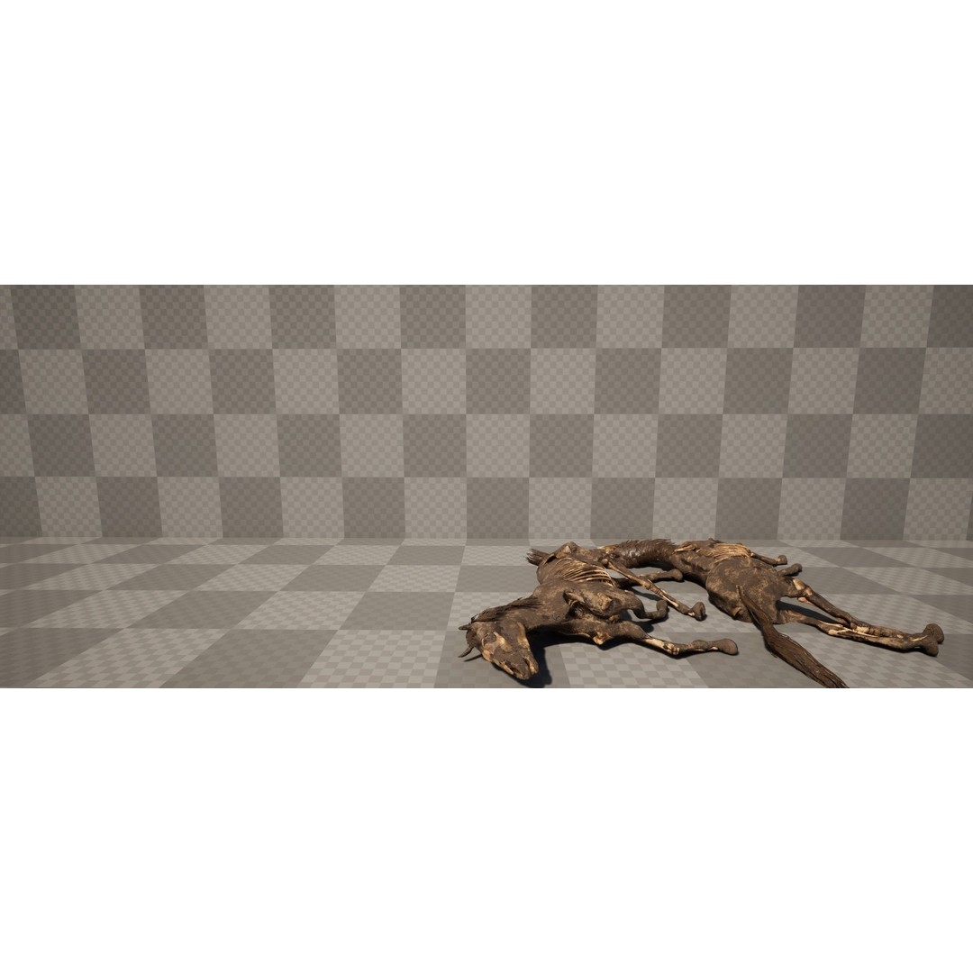 Dead Farm Animals 3D Model – Low Poly PBR Game Asset, FBX - View 11