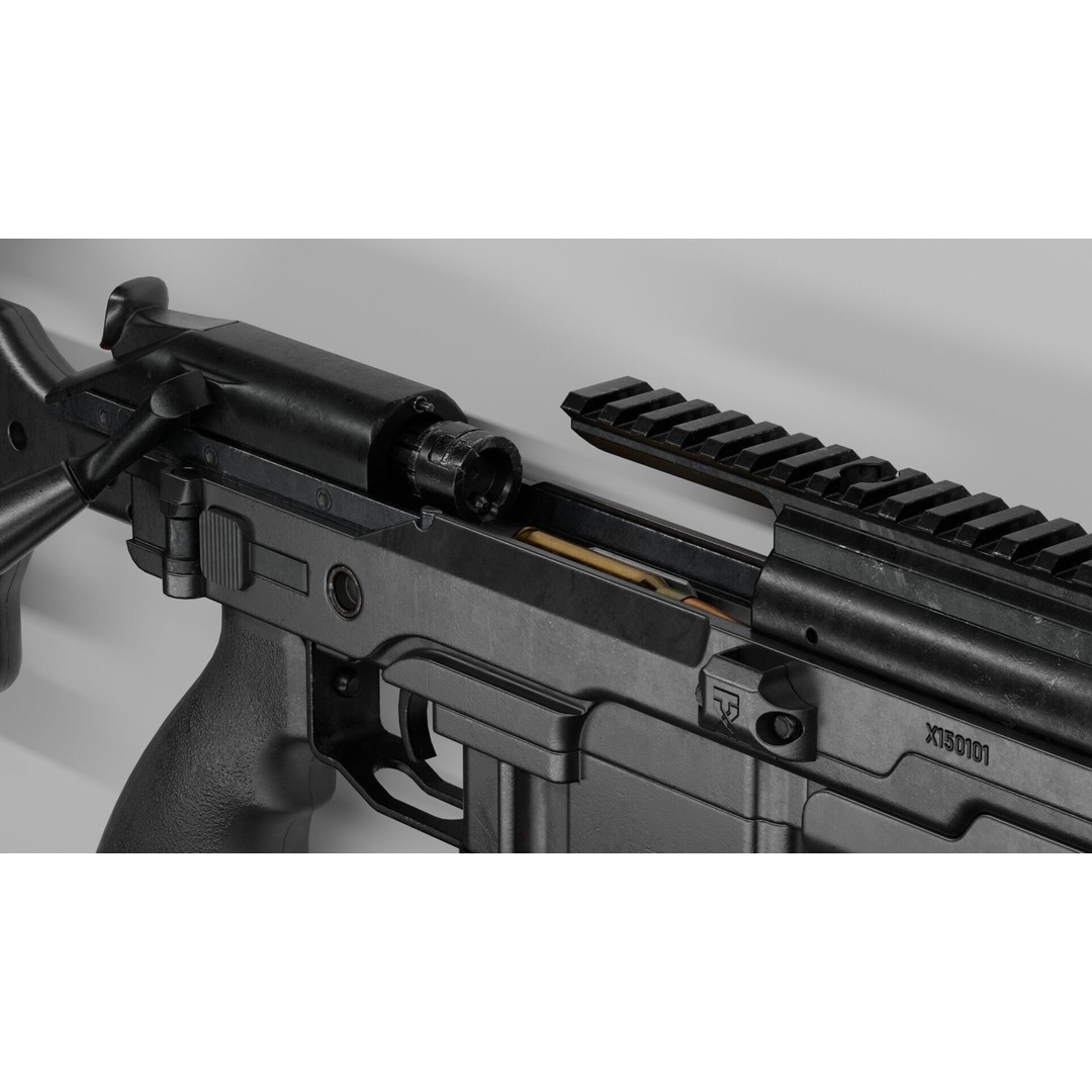 Blaser R93 XTEK Limited Australia 3D Model – Low Poly Game Asset, FBX - View 12