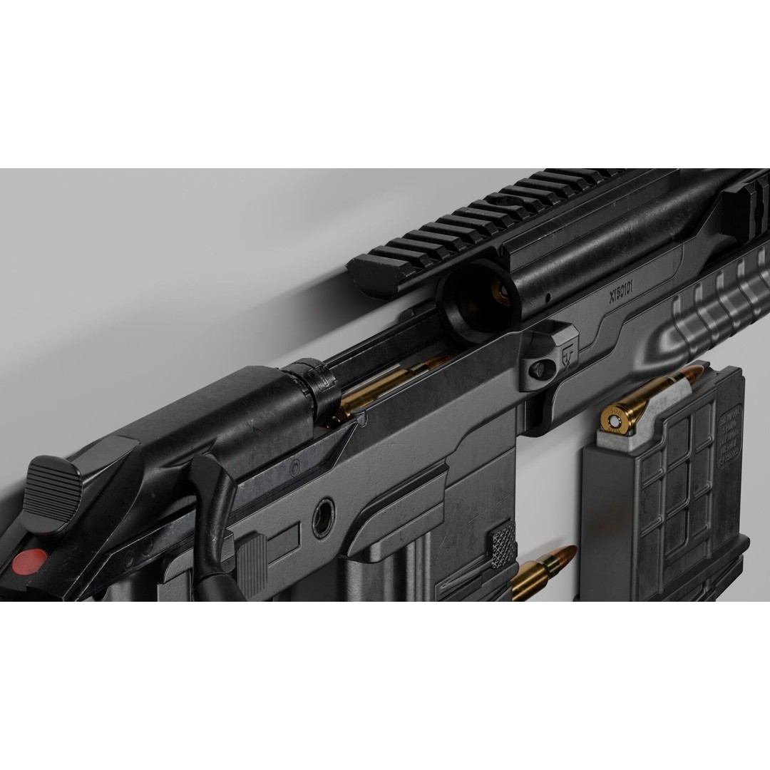 Blaser R93 XTEK Limited Australia 3D Model – Low Poly Game Asset, FBX - View 14