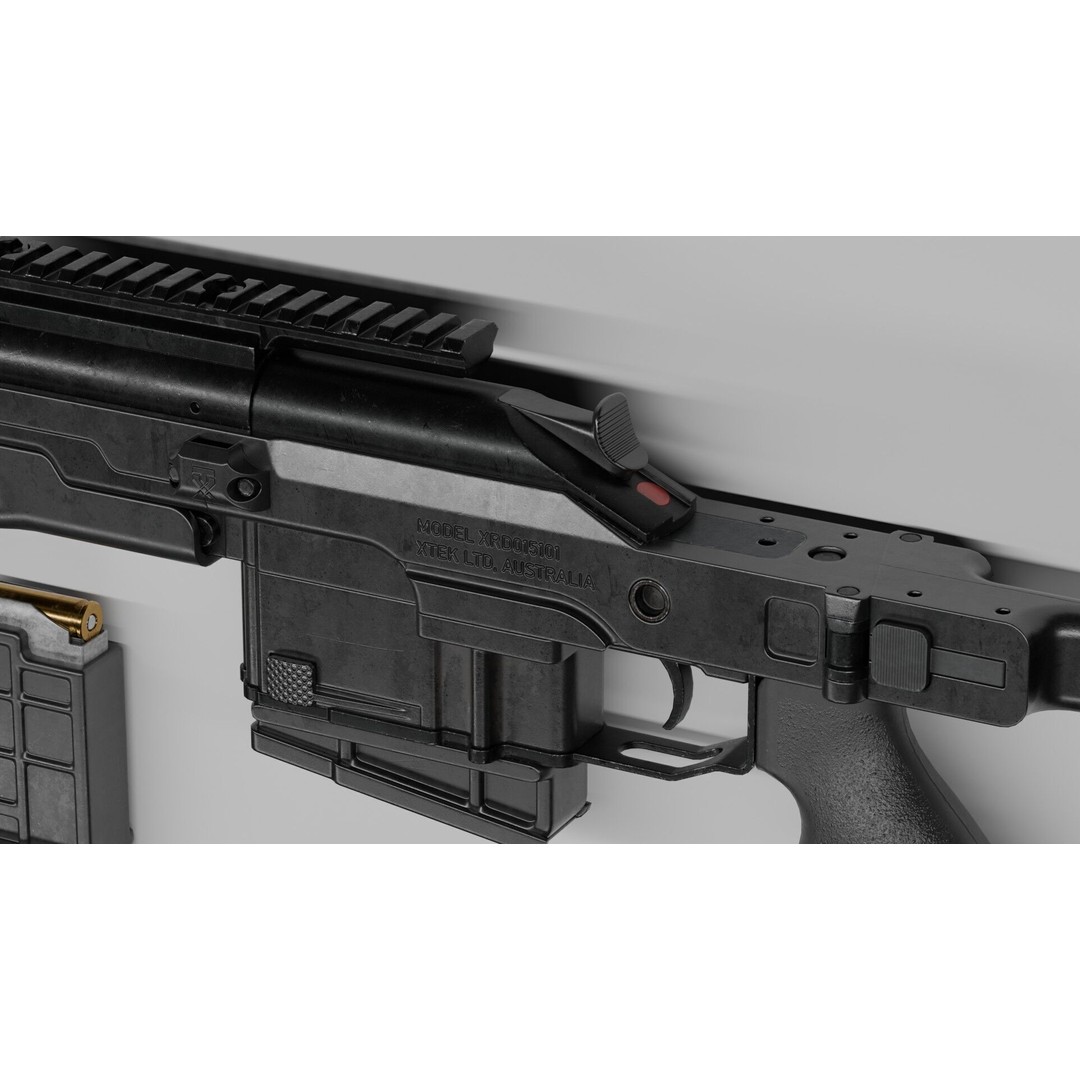 Blaser R93 XTEK Limited Australia 3D Model – Low Poly Game Asset, FBX - View 17
