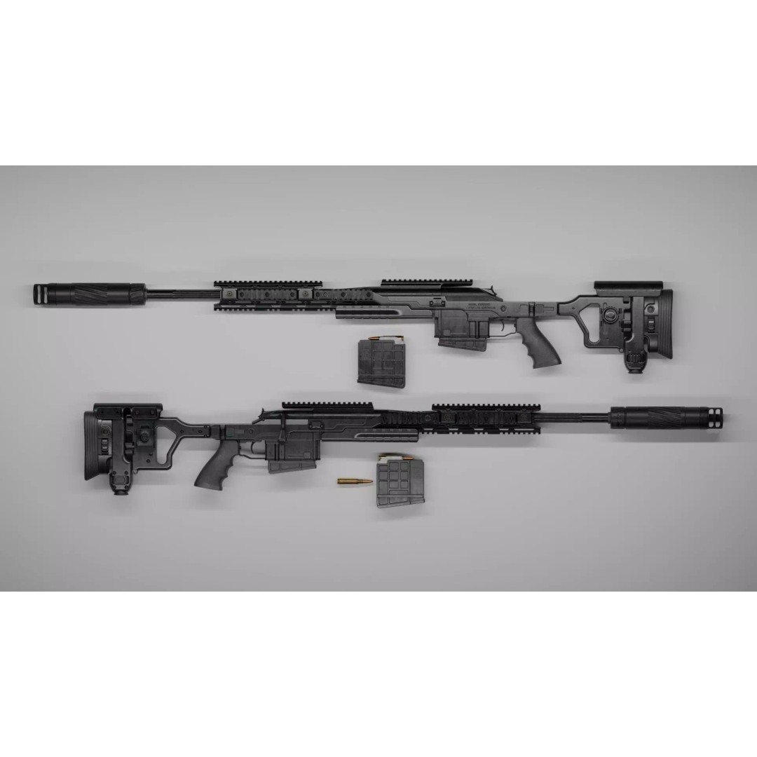 Blaser R93 XTEK Limited Australia 3D Model – Low Poly Game Asset, FBX - View 2