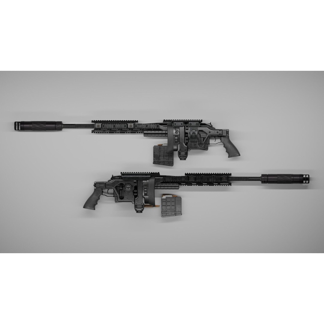 Blaser R93 XTEK Limited Australia 3D Model – Low Poly Game Asset, FBX - View 3